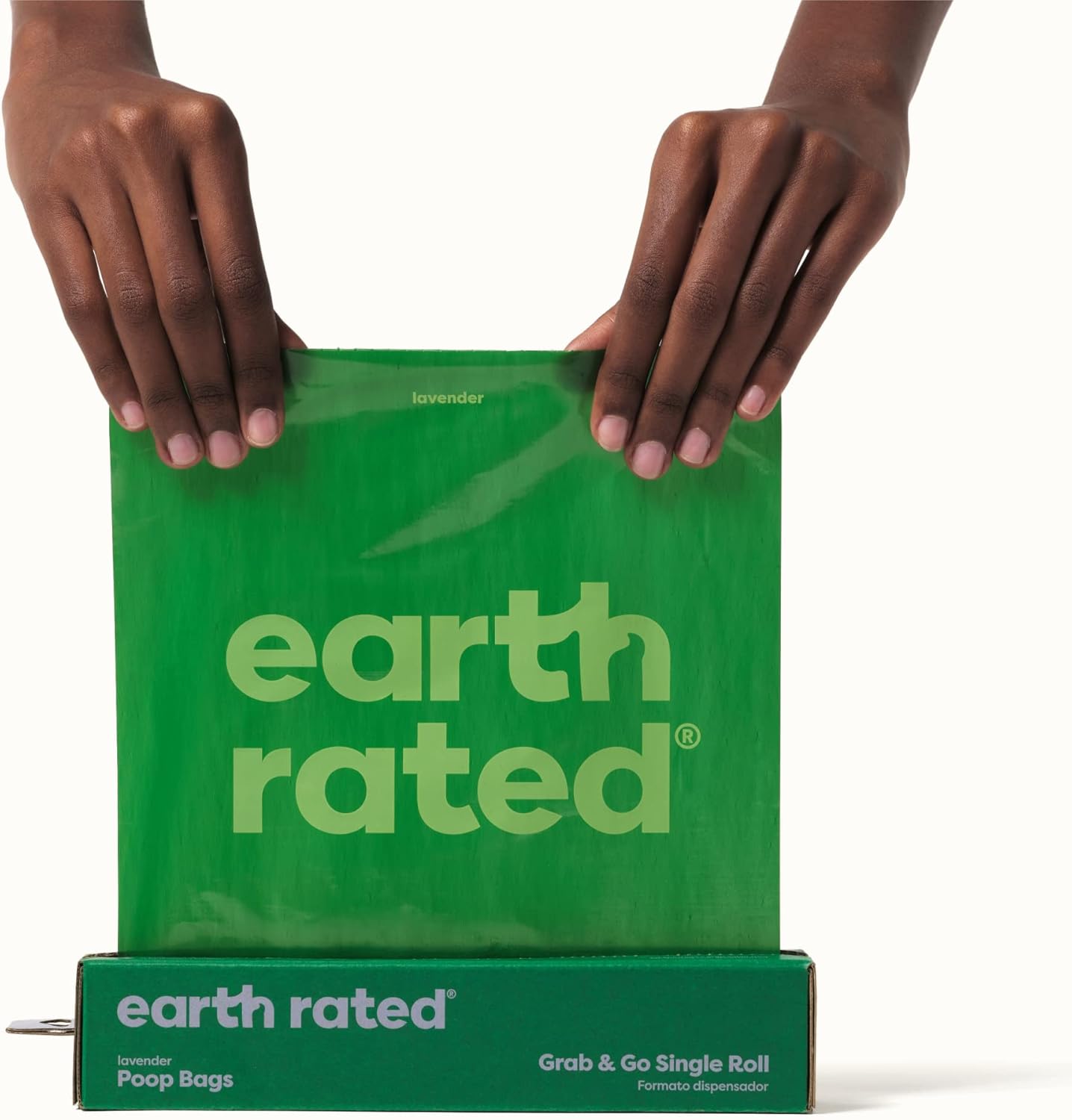 Dog Poop Bags, Thick Grab and Go Single Roll, Ideal for Backyard Pickups, Lavender Scented, 100 Count