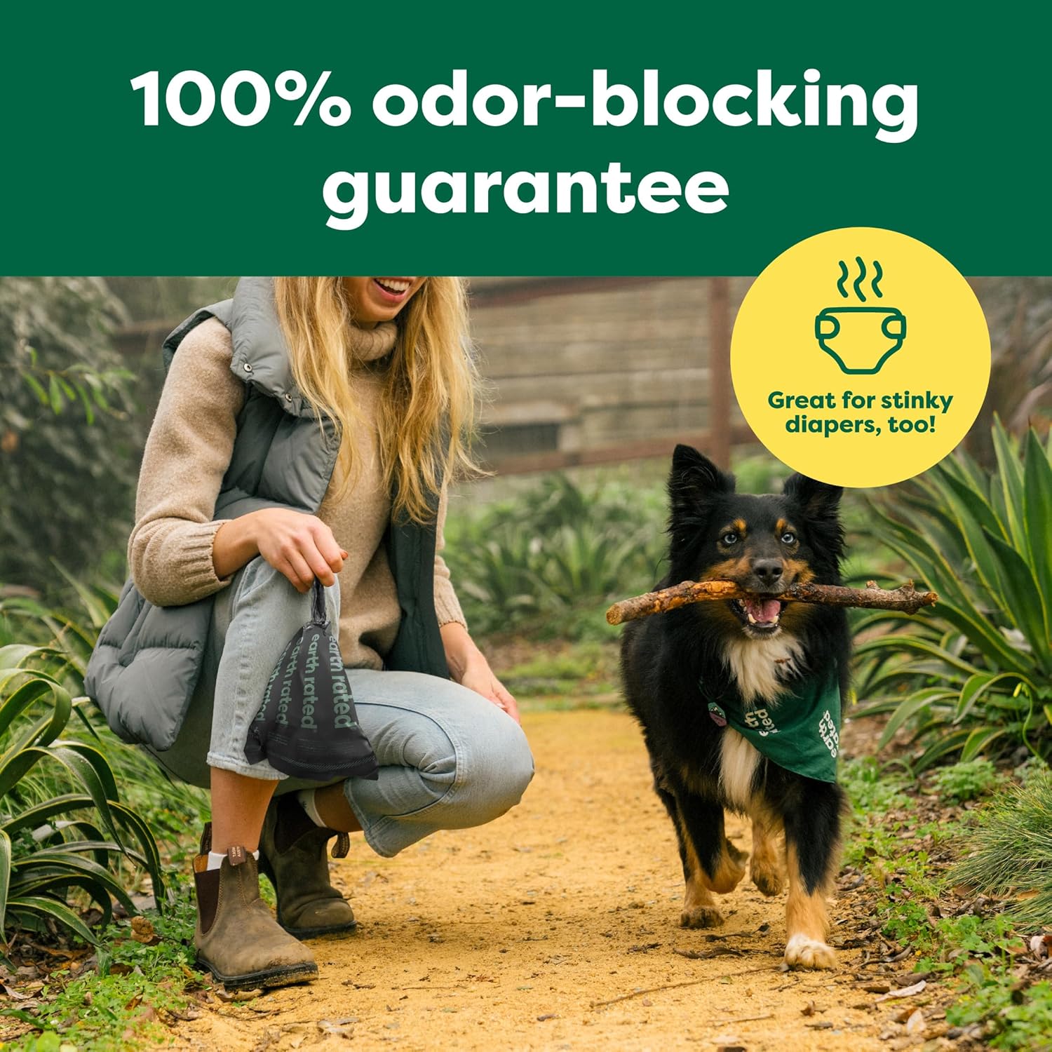 Odor-Blocking Poop Bags for Dogs with 3X Protect, Guaranteed to Block Smells & Leak-Proof Performance, Conceals Smell & Mess, Unscented, 108 Bags